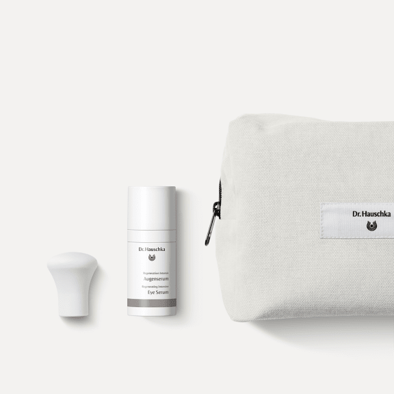 Regenerating Intensive Eye Serum from Dr. Hauschka Natural Skincare with applicator and pouch