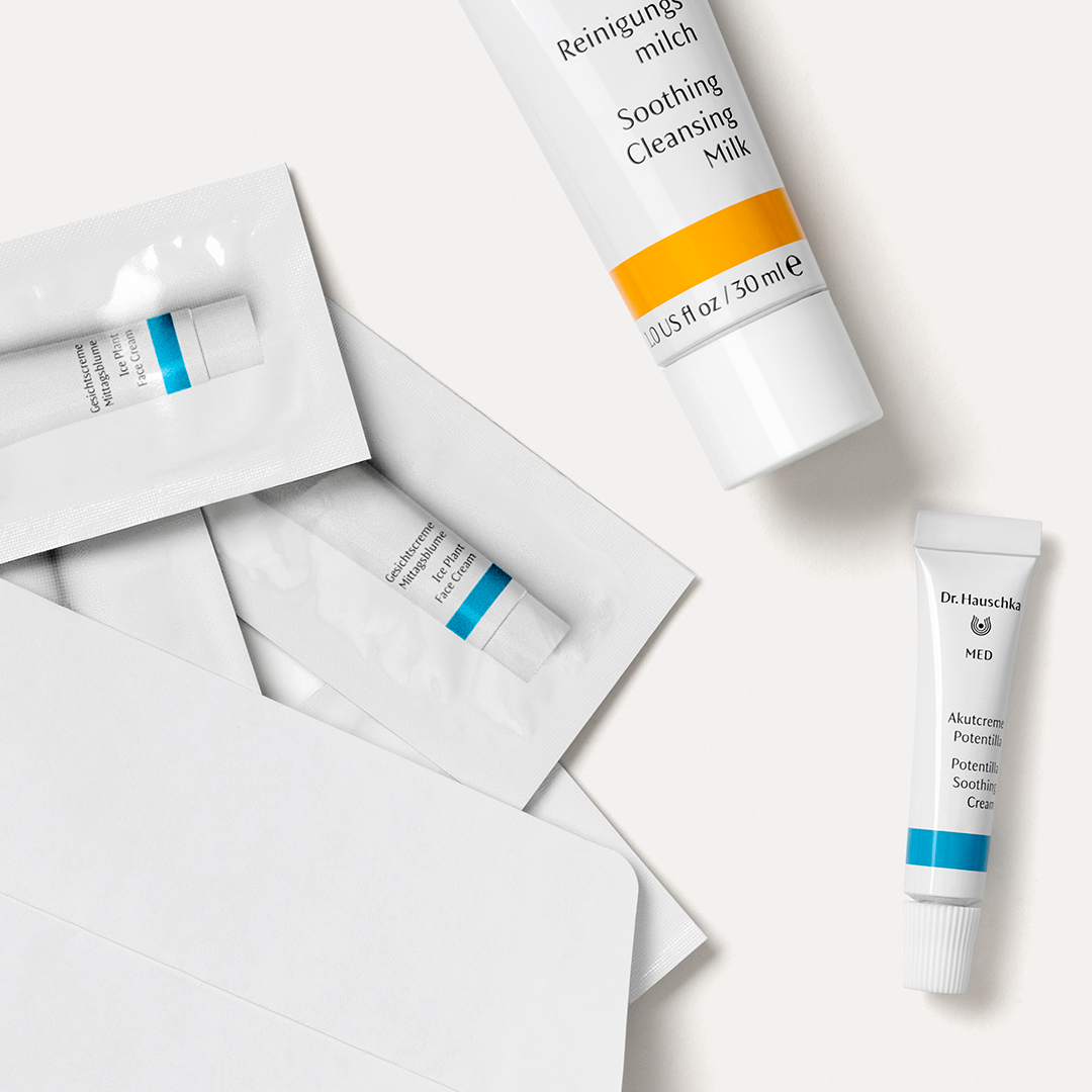 Soothing Cleansing Milk tube from Dr. Hauschka Natural Skincare, sample set