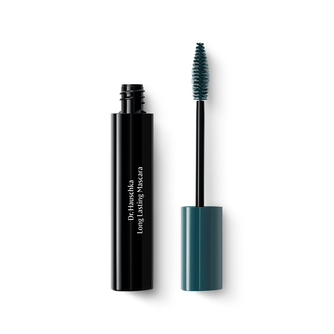 Long Lasting Mascara von Dr. Hauschka Naturkosmetik, schwarze Hülse, petrolfarbene Bürste