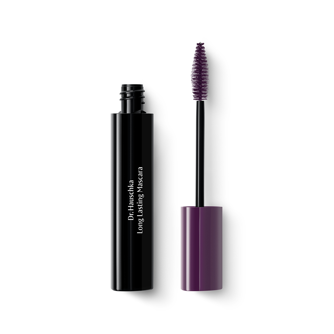 Long Lasting Mascara von Dr. Hauschka Naturkosmetik, violette Bürste, schwarze Hülse