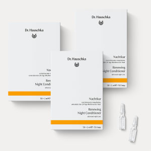 Nachtkur by Dr. Hauschka Natural Skincare, white boxes and two ampoules