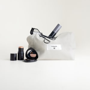 Dr. Hauschka Natural Skincare: canvas pouch with foundation stick and compact