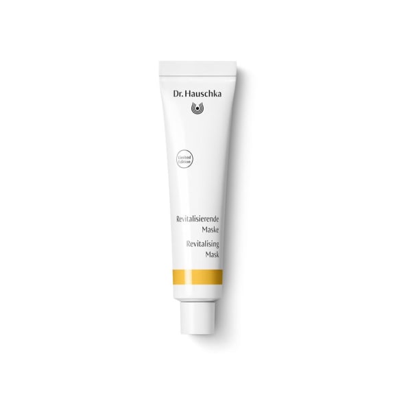 Revitalisierende Maske von Dr. Hauschka Naturkosmetik, weiße Tube mit oranger Banderole