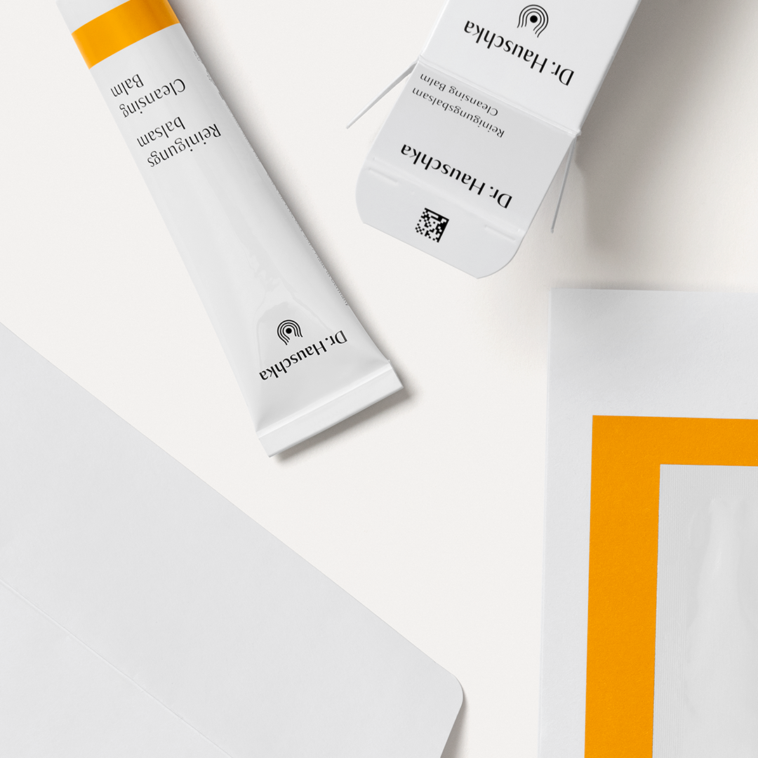 Cleansing Balm from Dr. Hauschka Natural Skincare, white tube with yellow band