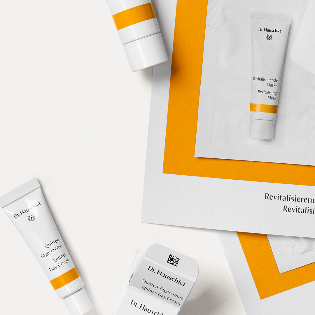Quitten Tagescreme Probiergrößen-Set für normale Haut von Dr. Hauschka Naturkosmetik